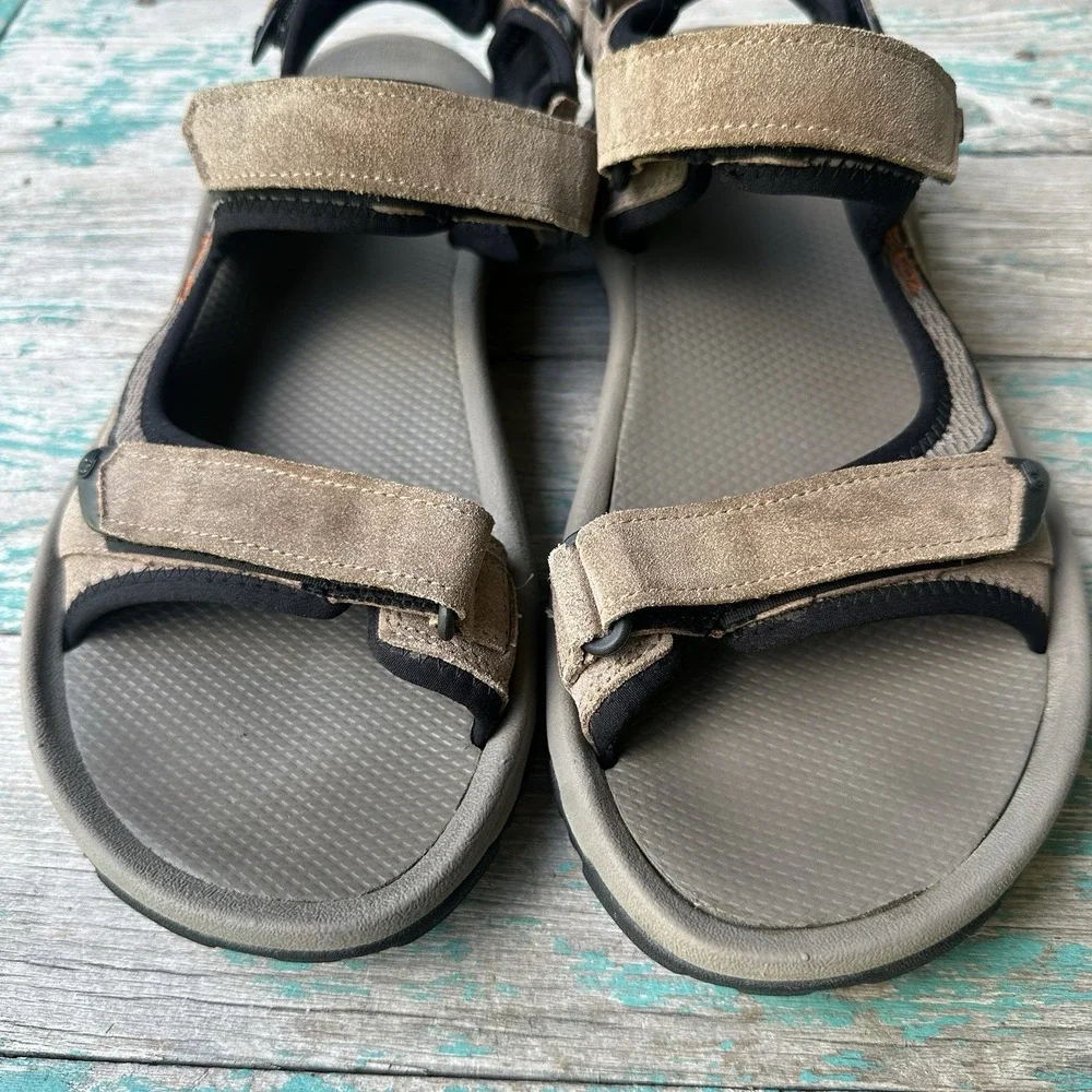 Teva Sport Sandals Men's Size 10 Brown Tan Adjustable Straps Outdoor Hiking Walk